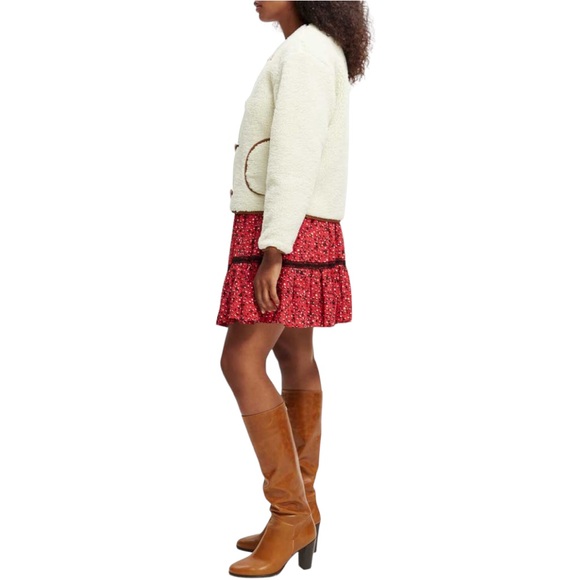 Scotch & Soda Short Teddy Jacket in Off White (M) - Picture 4 of 15